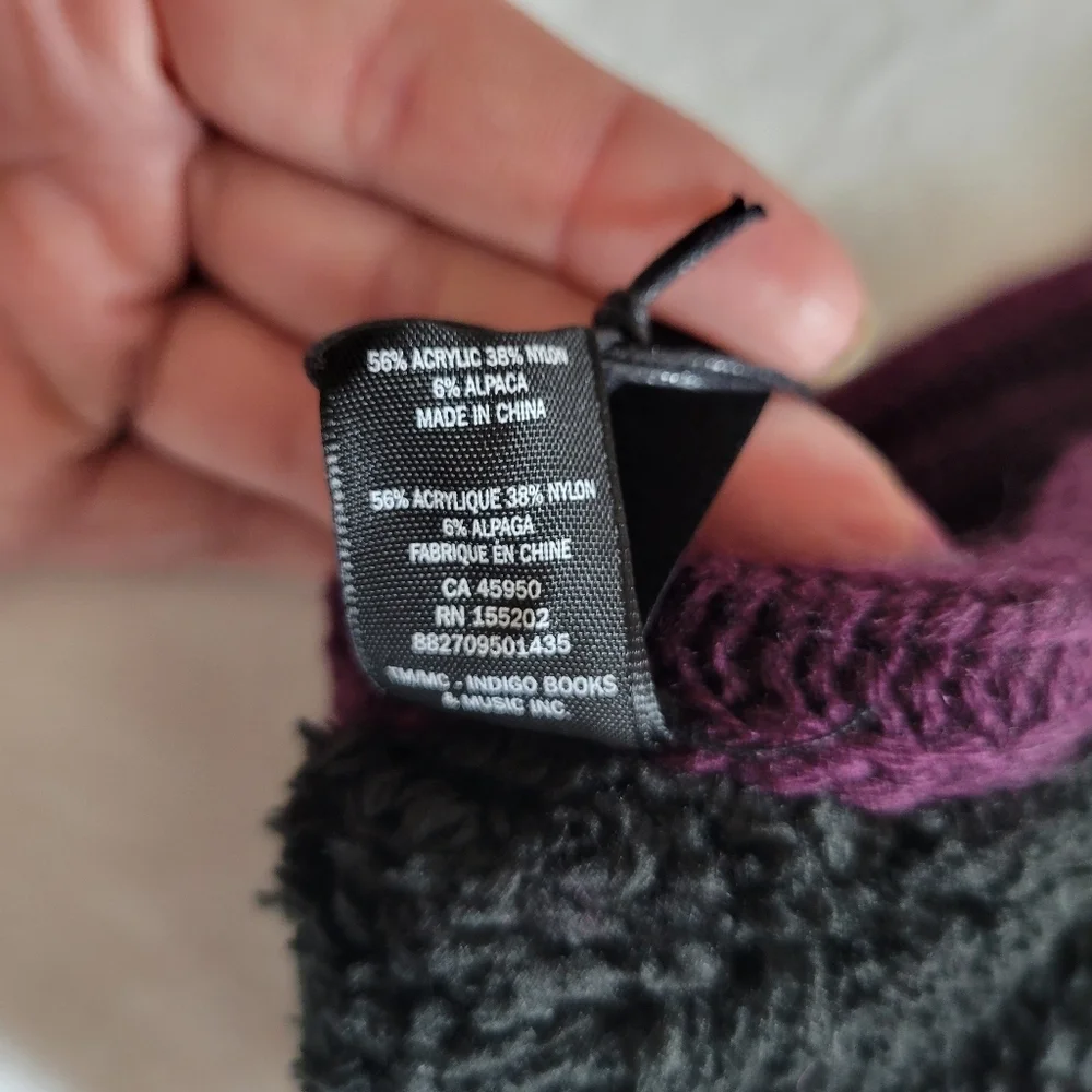 Love & Lore Alpaca Headband Ear Warmers Purple Athleisure Outdoor Warm‎ Winter